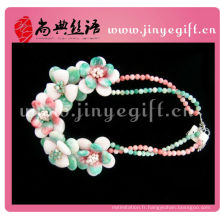 Collier de Rosaire en pierre rose artisanal de Shangdian